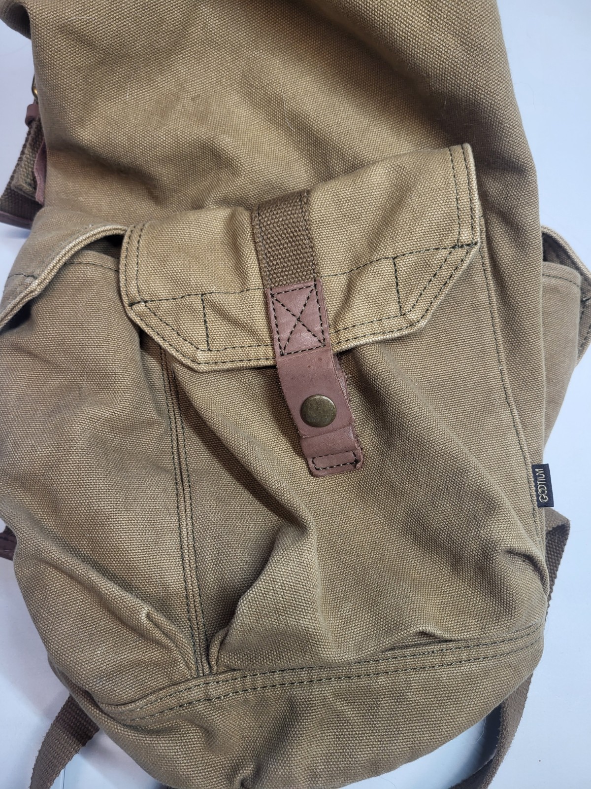 GOOTIUM 21101AMG High-Density Canvas Backpack Rucksack Large Field Tan Preowned
