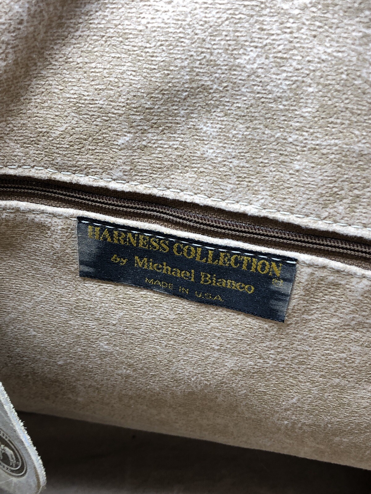 vtg Harness Collection By Michael Bianco Large Leather Shoulder Bucket Bag Purse