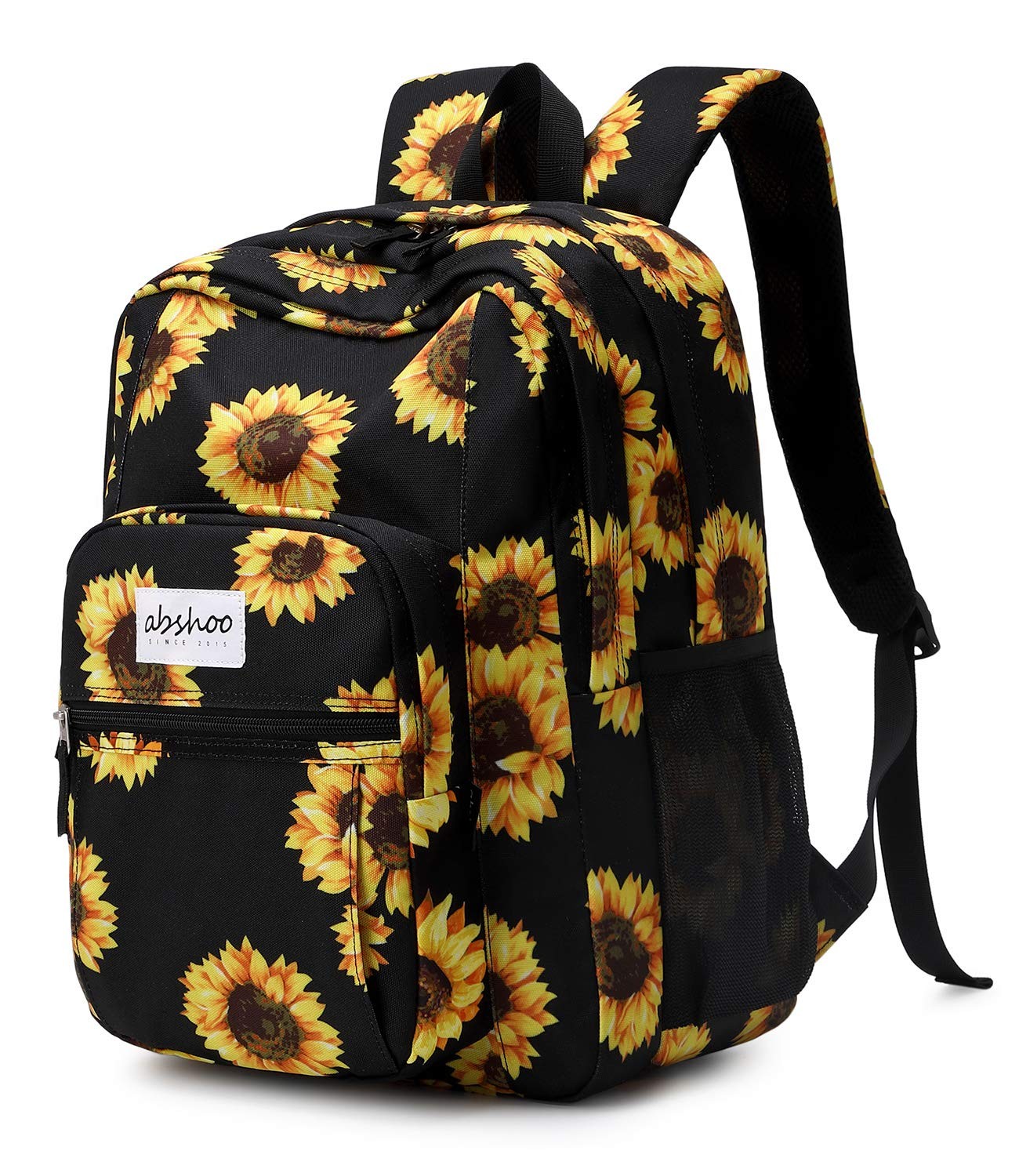 Sunflower School Backpack for Teen Girls – Water Resistant College Bookbag