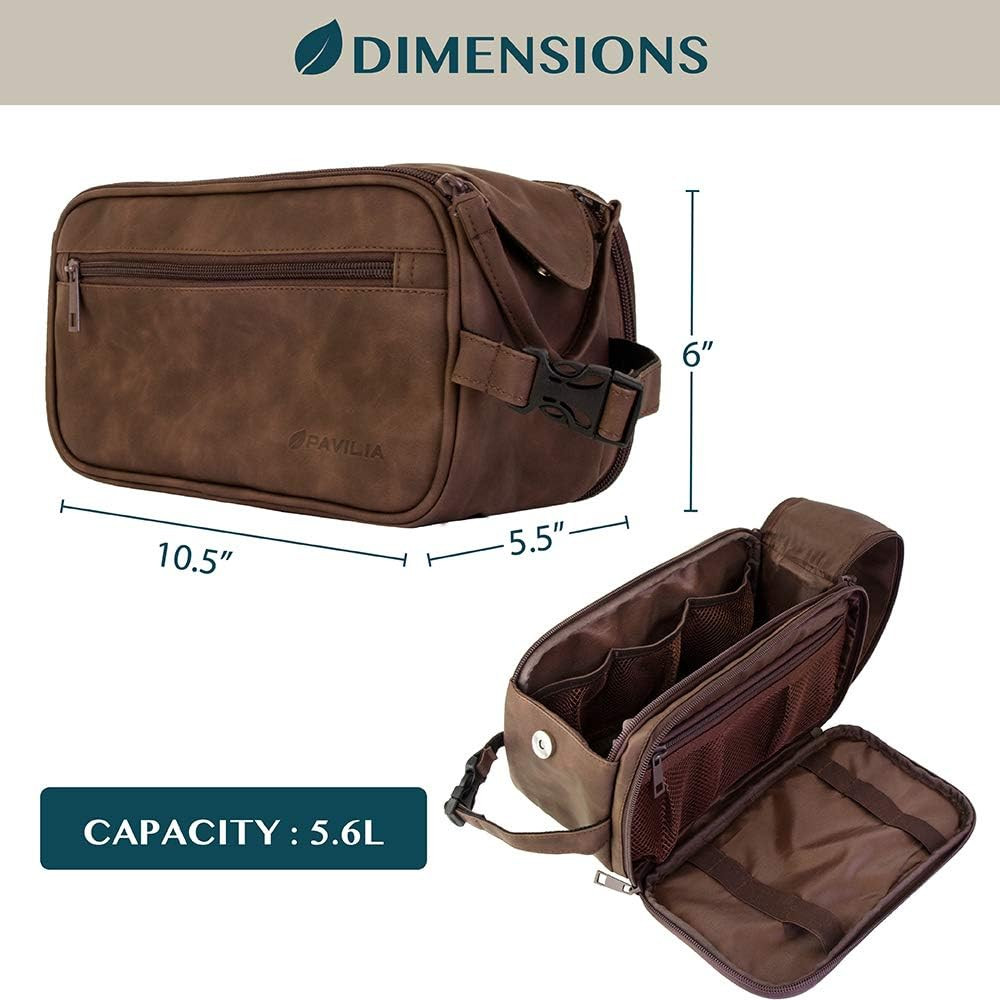 Toiletry Bag for Men, Travel Essentials Shaving Dopp Kit, Mens Travel Bag Toilet