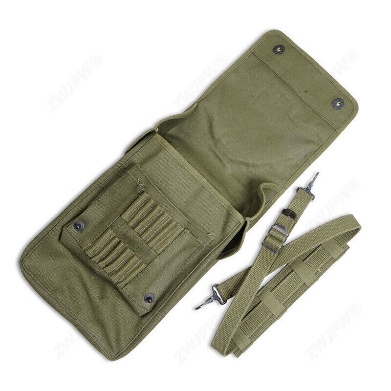 U.S. Military Army Green Map Case Canvas Pack Carry Pouch Shoulder Bag