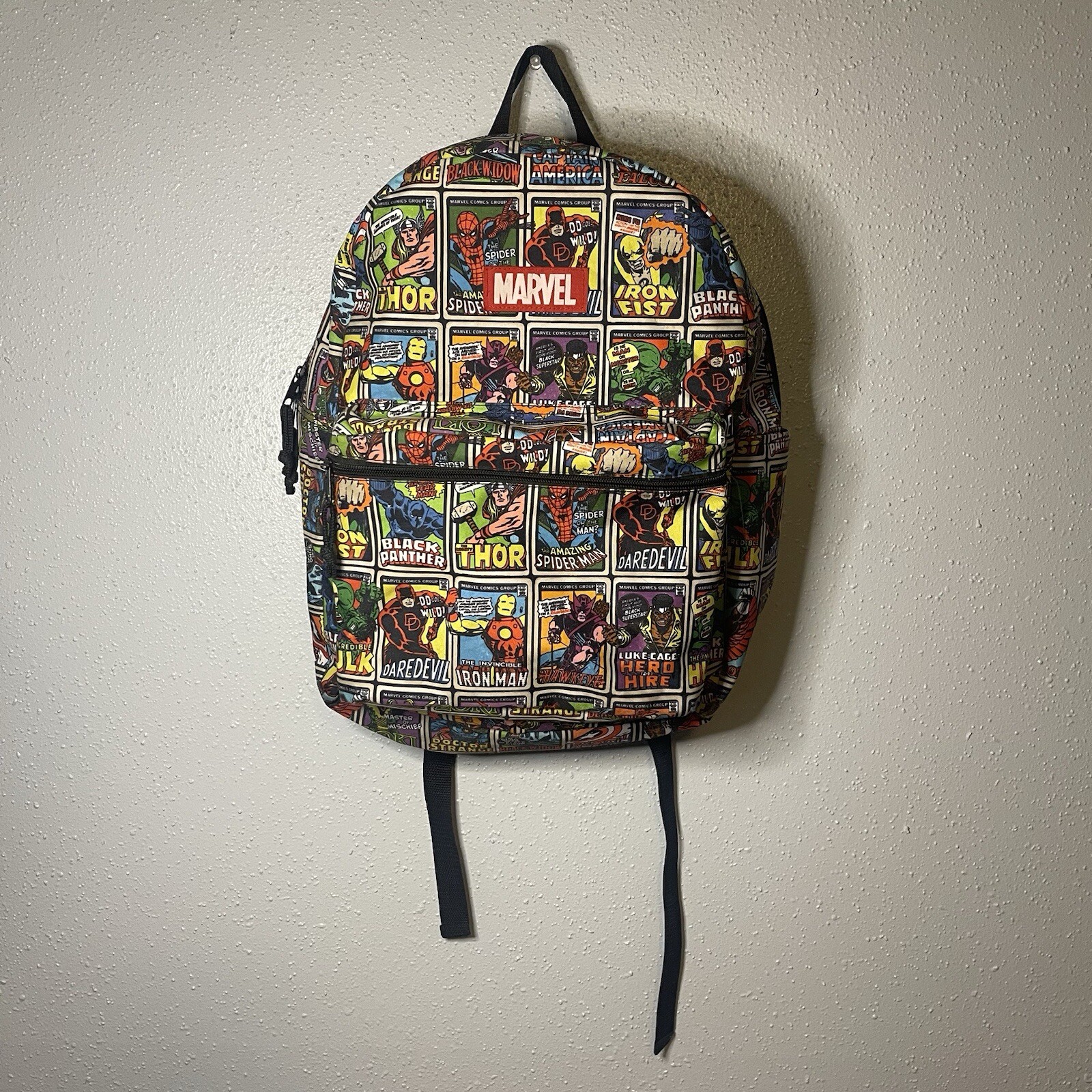 Marvel Super Hero Backpack SpiderMan Thor Hulk Luke Cage Iron Man 15″ Back Pack