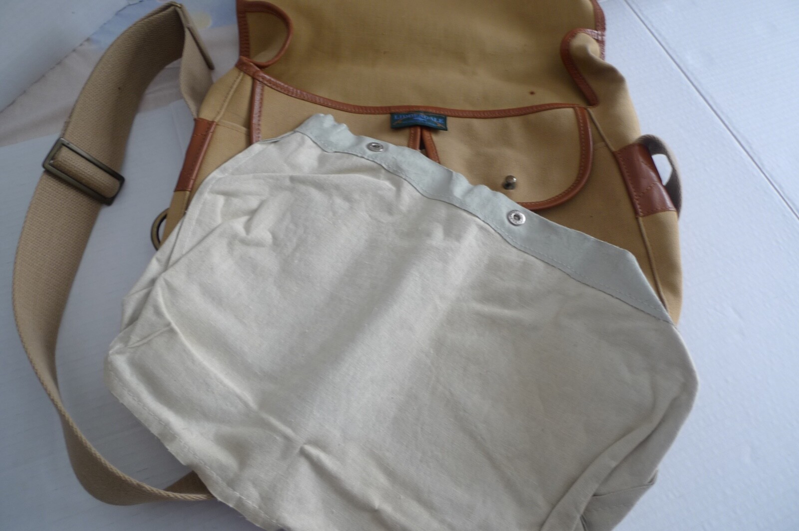 LIDDESDALE – COTTON CANVAS BAG & LINER- MEDIUM SIZE-TARAS STYLE-MADE @ SCOTLAND