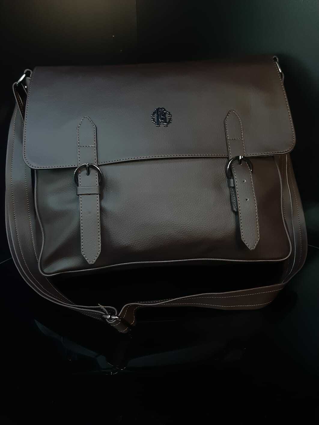 ROBERTO CAVALLI MEN’S ECO LEATHER BORSA BAG. FSBO79