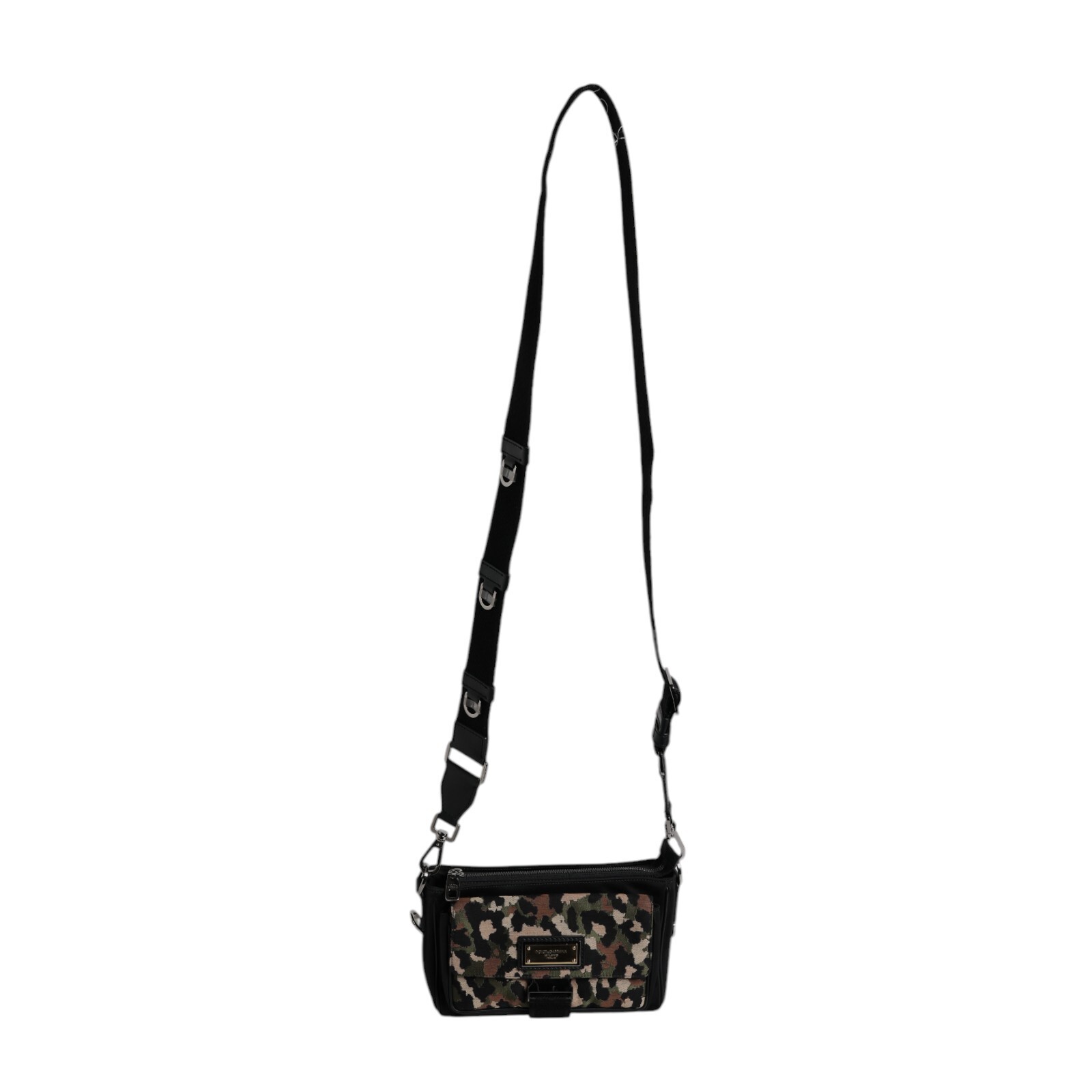 DOLCE & GABBANA Bag Multicolor Leopard Jacquard Crossbody Men Borse RRP 1620usd
