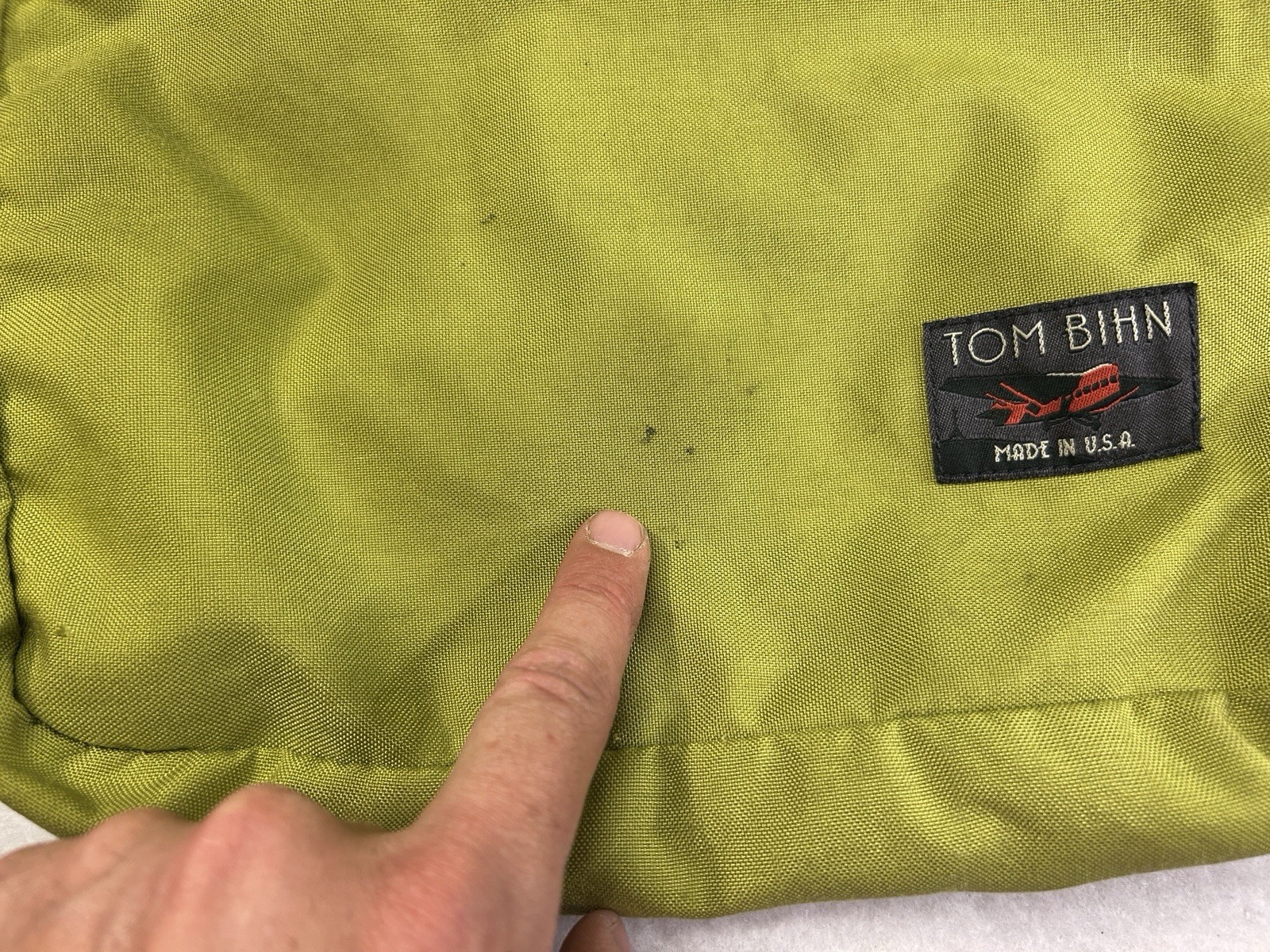 Rare TOM BIHN Early Design Daylight Backpack – Wasabi and Steel Cordura