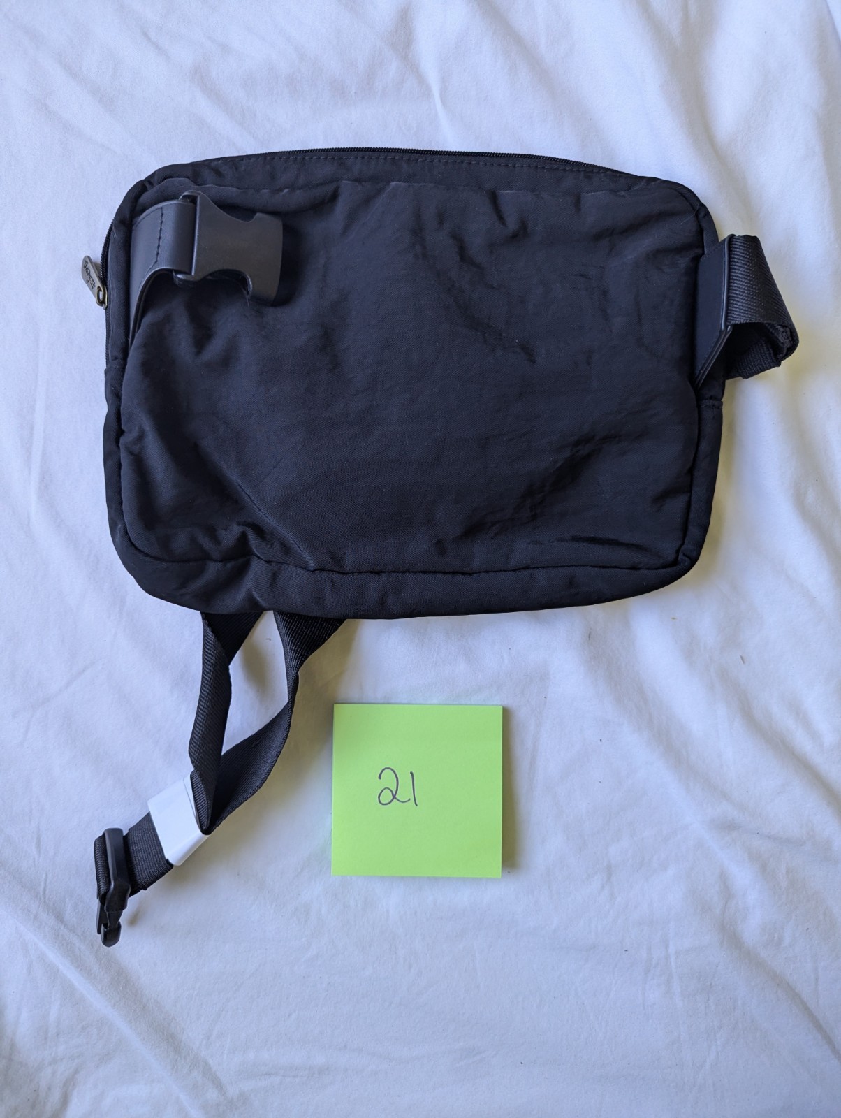 Thirty-One Out and About Sling Bag Black Nylon Convertible Hip Belt Bag