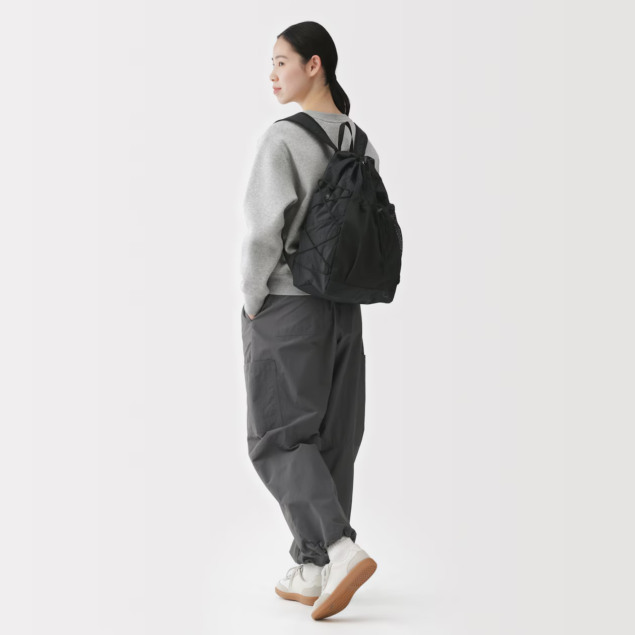 MUJI Water-Repellent Ripstop Backpack Drawstring 23-Litter 3-Pocket Unisex NWT