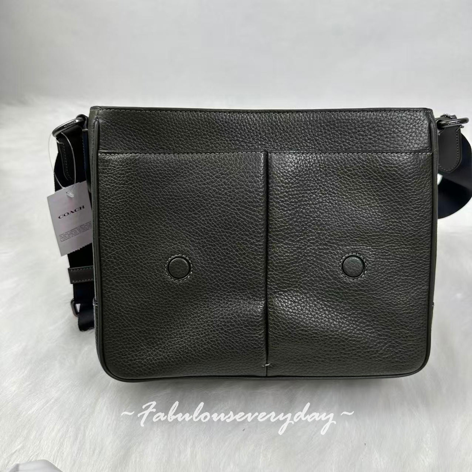 Coach Men’s Sprint Map Bag 25 Crossbody In Leather/Uniform Green CY798 NWT