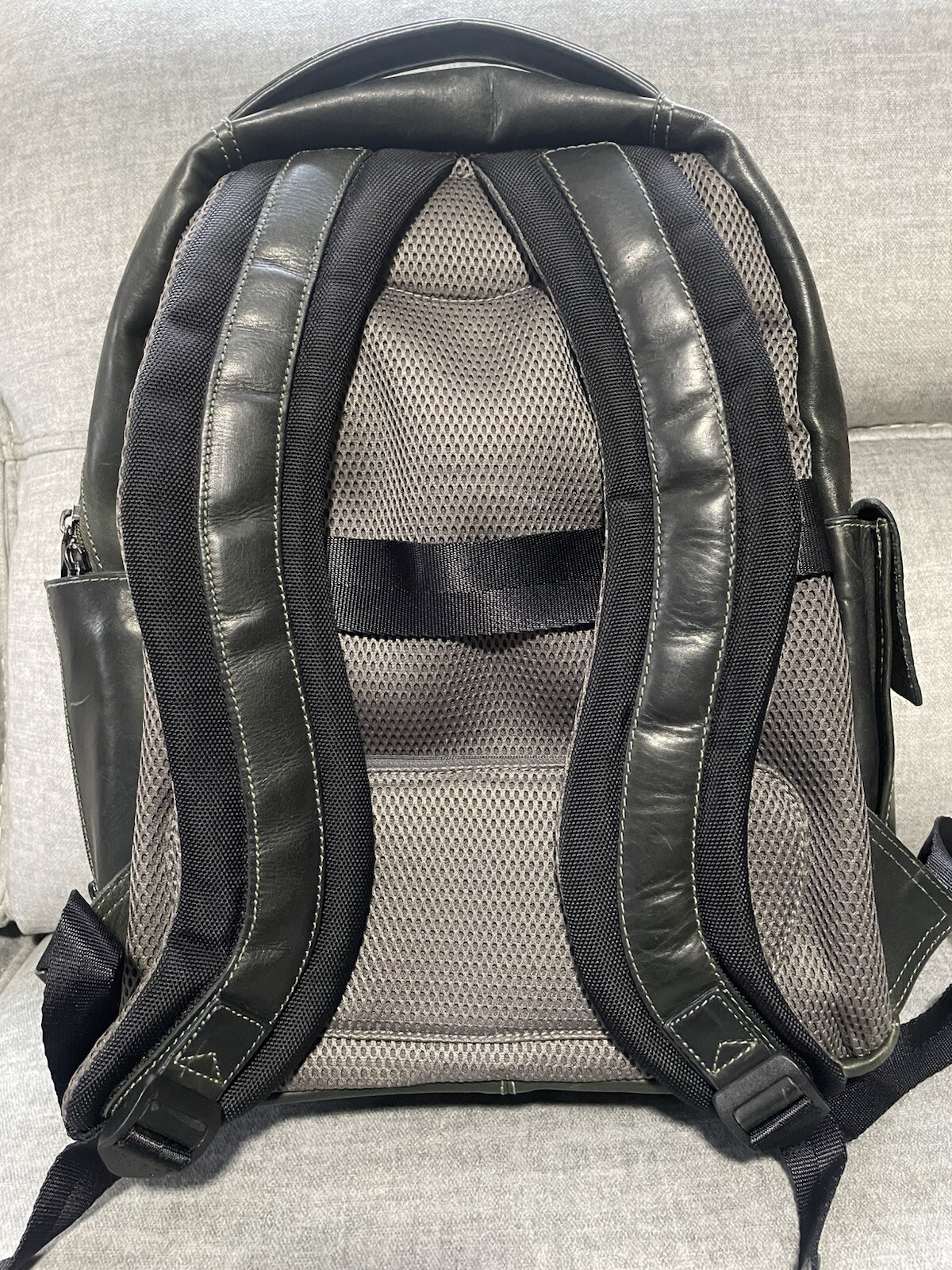 Velez Leather Laptop Backpack Made In Colombia Dark Green