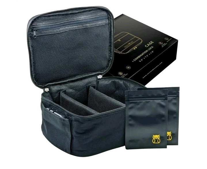TREEHOUSE Storage Case With Combination Lock Smell Proof Case 9×7.5×4 Black