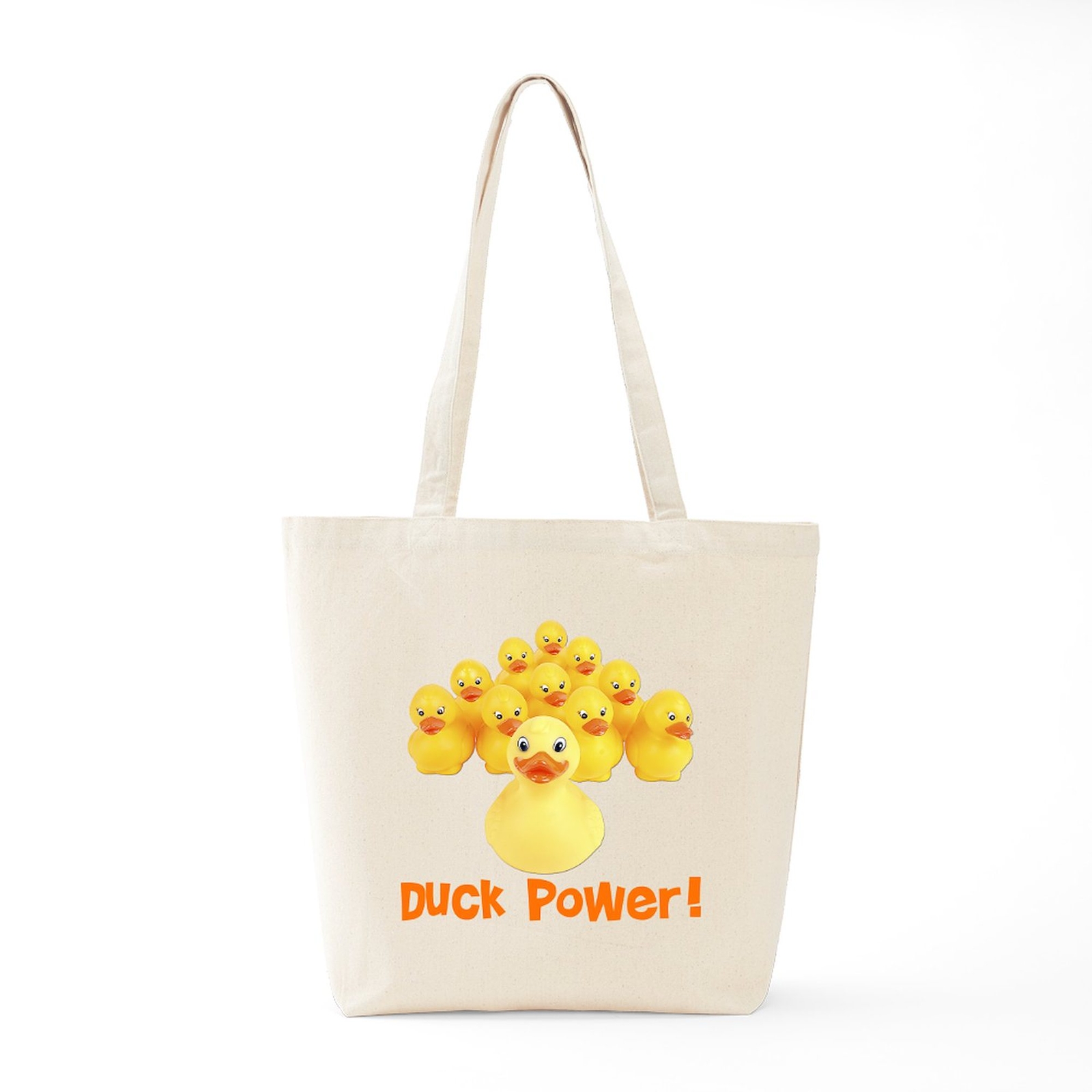 CafePress Duck Power! Natural Canvas Tote Bag, Cloth Shopping Bag (169376871)