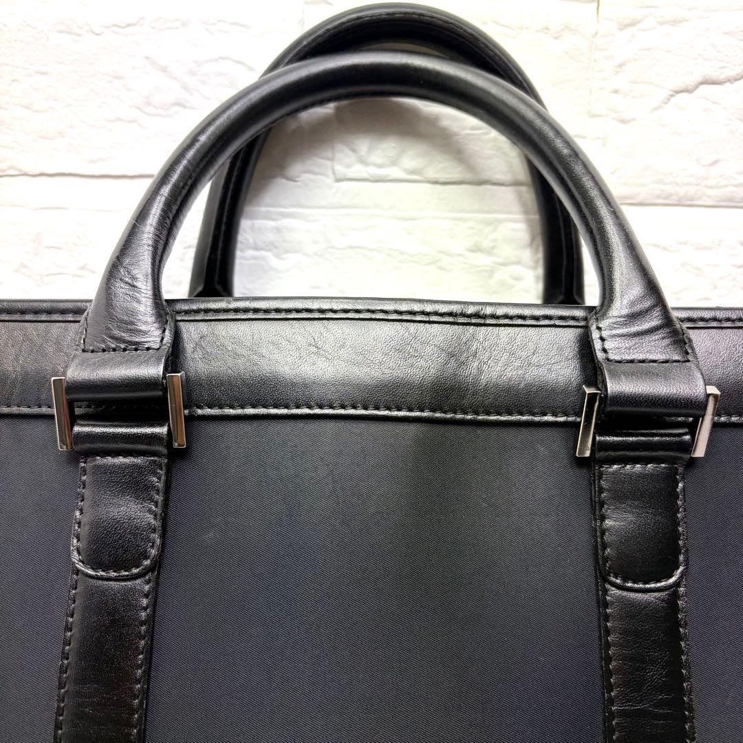 Authentic Burberry Black Label Briefcase Business Bag Nova Check 42cm Black