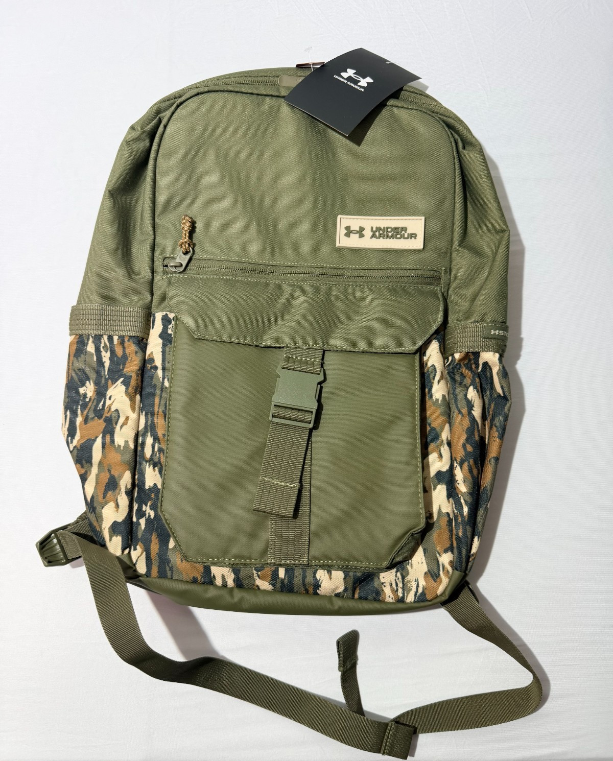 Under Armour UA Storm Backpack Camo Green 23L Laptop School Bag New With Tags