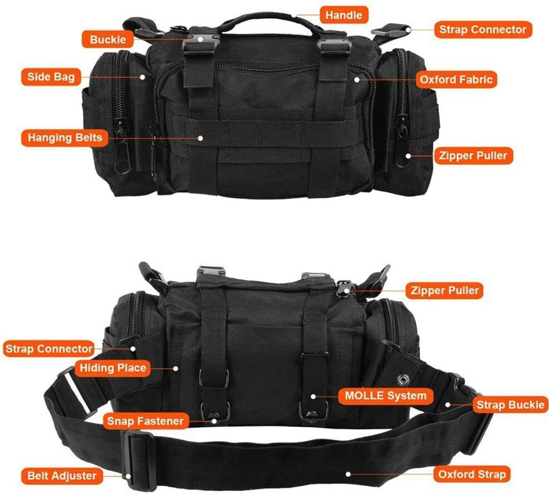 Outdoor Hiking Travel Camera Sling Pack Camouflage Tactical Molle Shoulder Bag