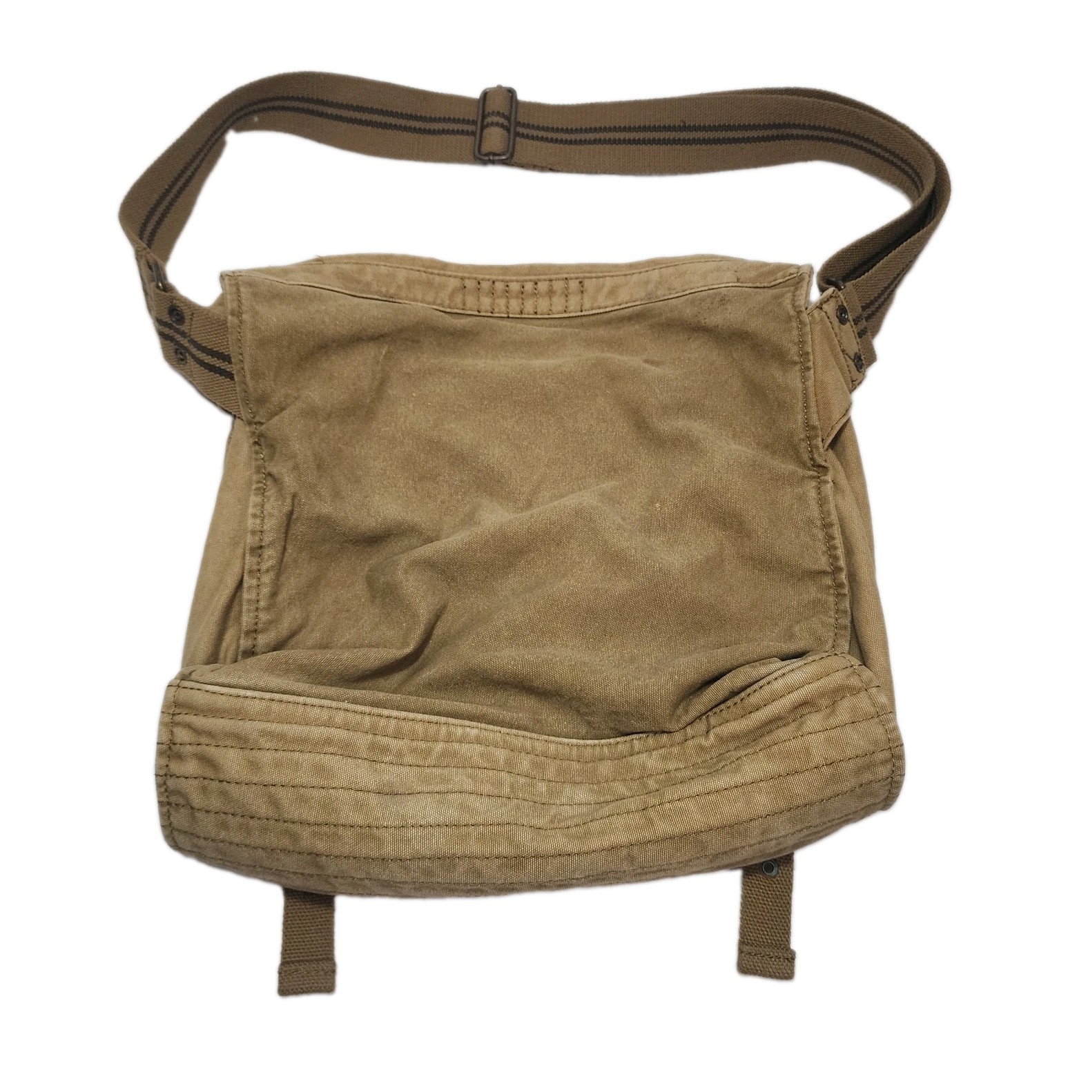 Vtg American Eagle Outfitters AEO Khaki Canvas Crossbody Messenger w/Bag 77 Logo