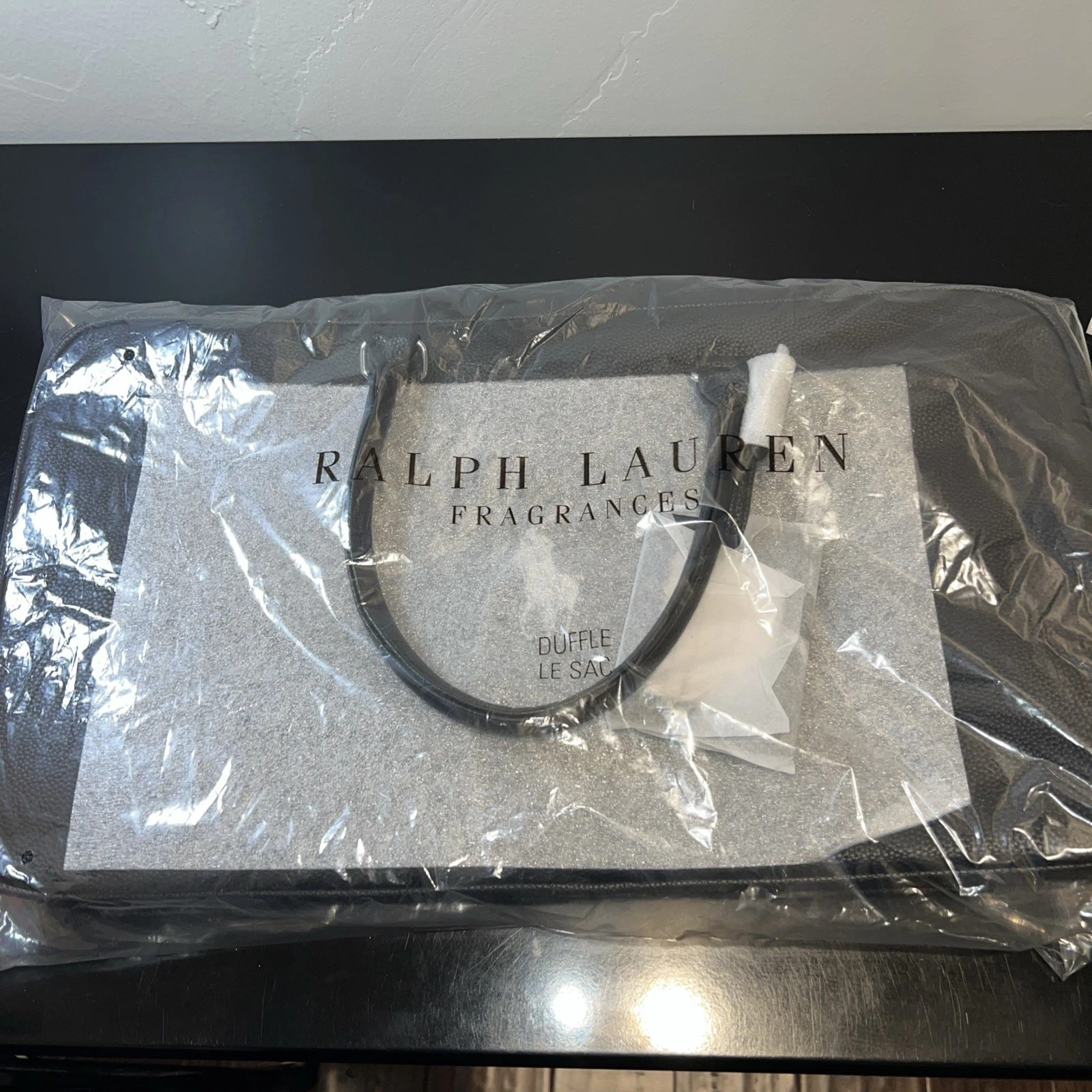 Polo Ralph Lauren Limited Edition Black Duffle Tote Travel Bag Fragrance Bag