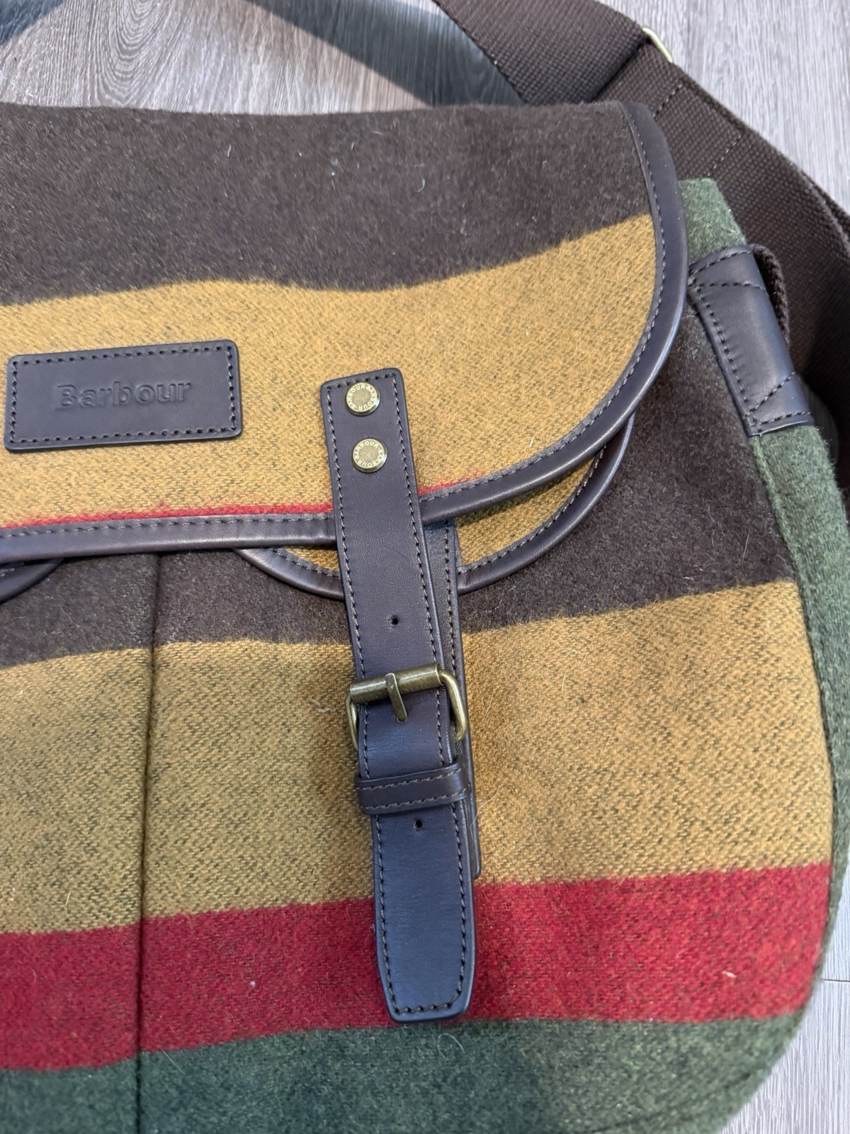 BARBOUR WOOL TARRAS BAG – Multicolor Rare Color-way – EXCELLENT