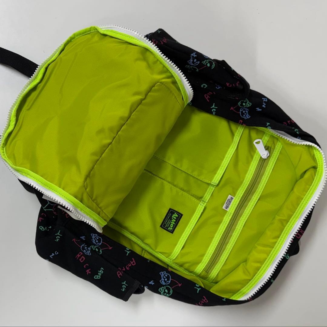 Porter x RNA x atmos Collab Backpack Black with Skull Logo 42cm Used