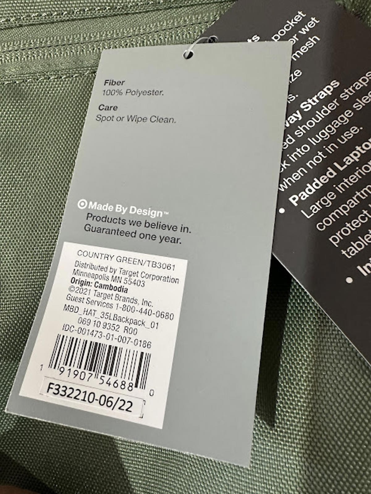 Made By Design 35L Convertible Travel Backpack