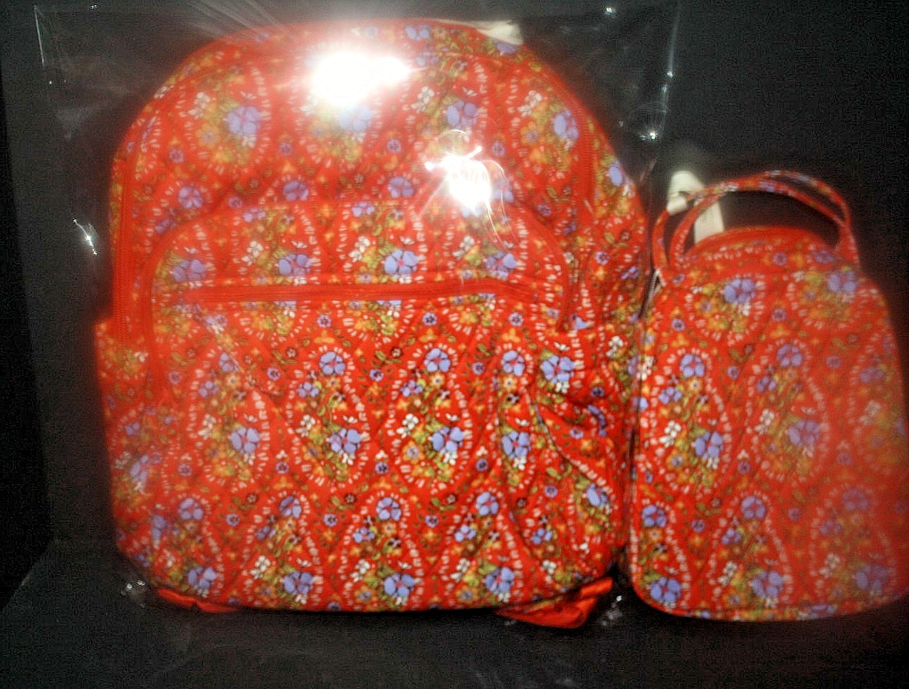 Vera Bradley Bancroft Backpack Cotton Gabardine Garden Paisley Lunch Bunch NWT