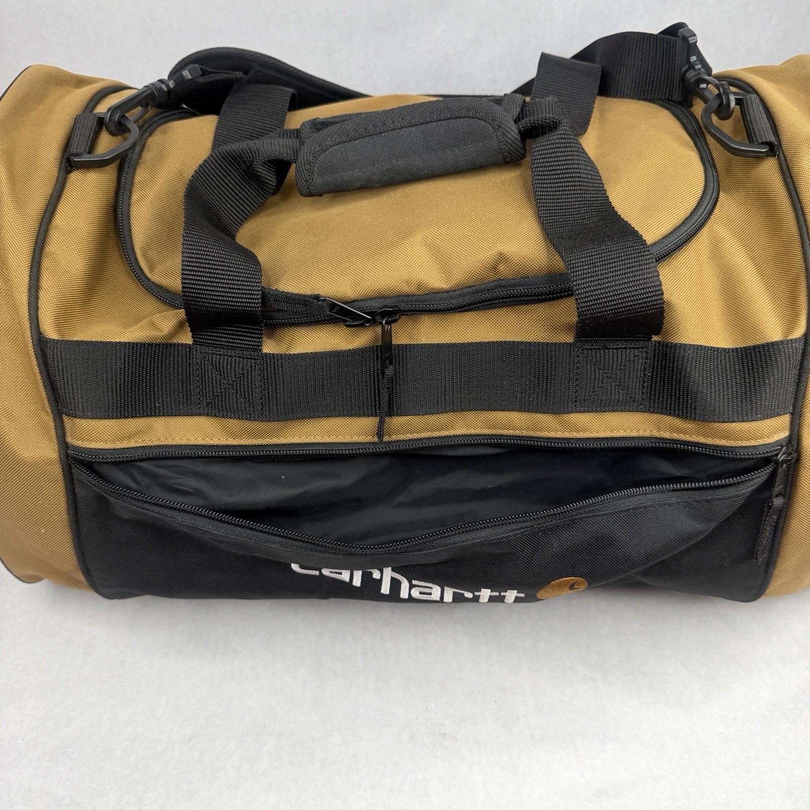 Carhartt® Canvas Packable Duffel – Travel Carry Bag, Brown – Black Used Great