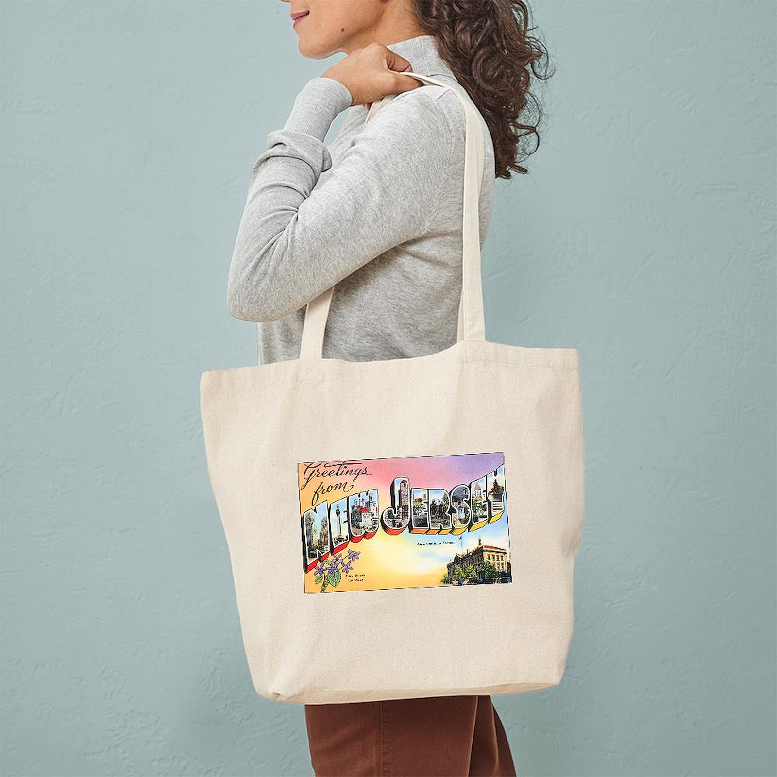 CafePress New Jersey Greetings Tote Bag (82222062)