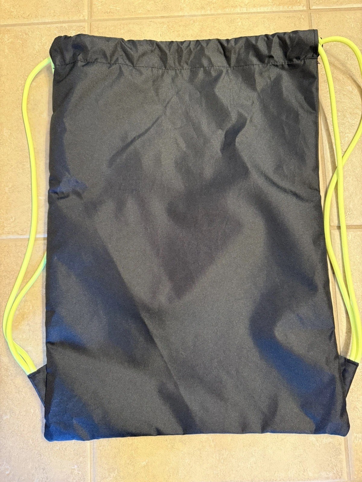 Nike Heritage Drawstring Gym Sack Backpack Black Volt Futura Logo Zip Pocket