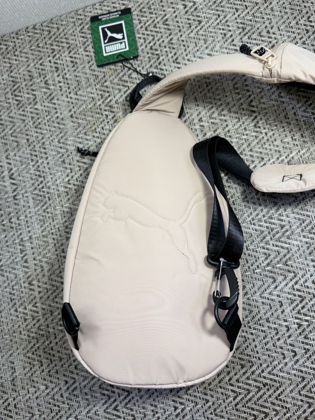 Puma Myriad Sling Bag Light Beige Crossbody Backpack Adjustable Strap NWT OS