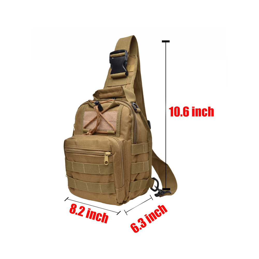 Men’s Sling Crossbody Bag Waterproof Chest Shoulder Backpack Bag Tactical Bag