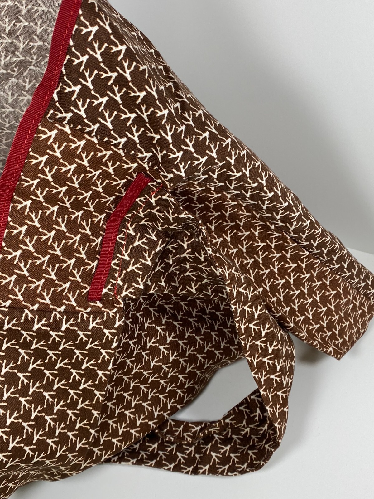 NEW ISAIA NAPOLI LINEN BROWN / WHITE CROSSBODY MESSENGER BAG ~ $275