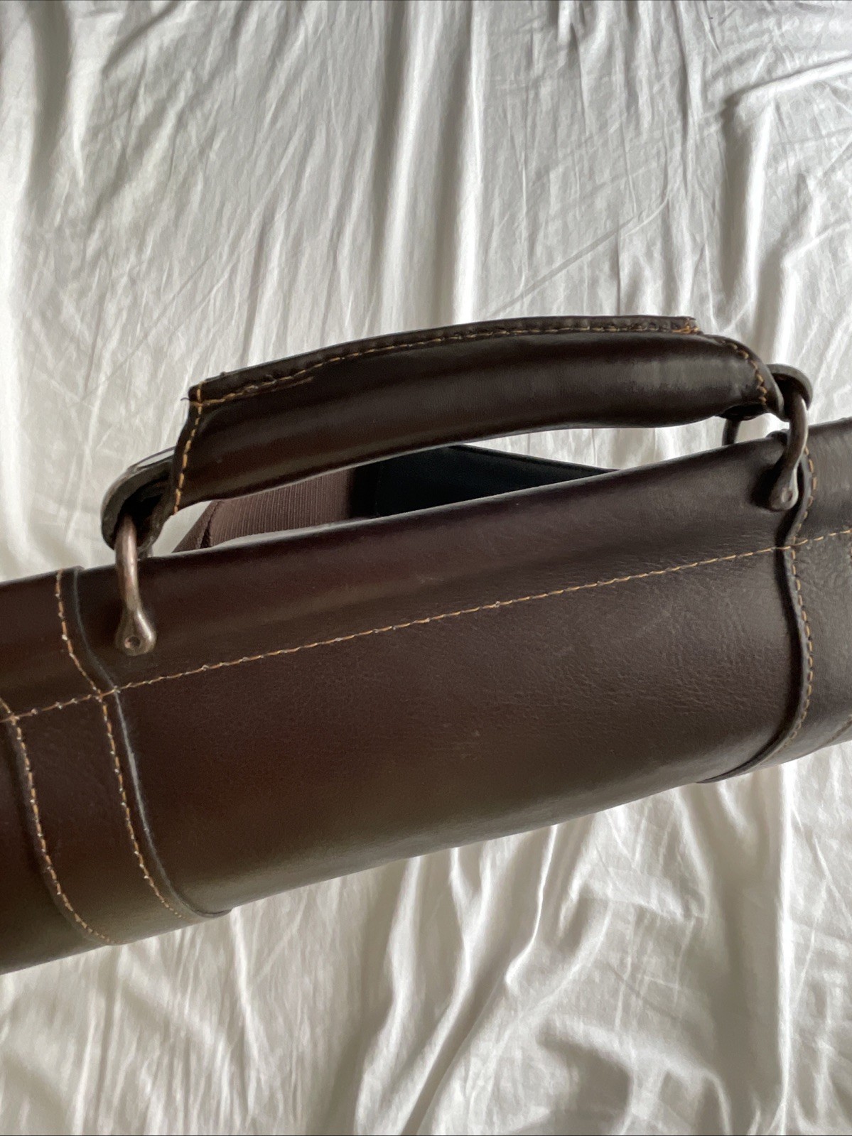 Kenneth Cole Genuine Leather Laptop Briefcase Reaction Brown Messenger Bag Heavy