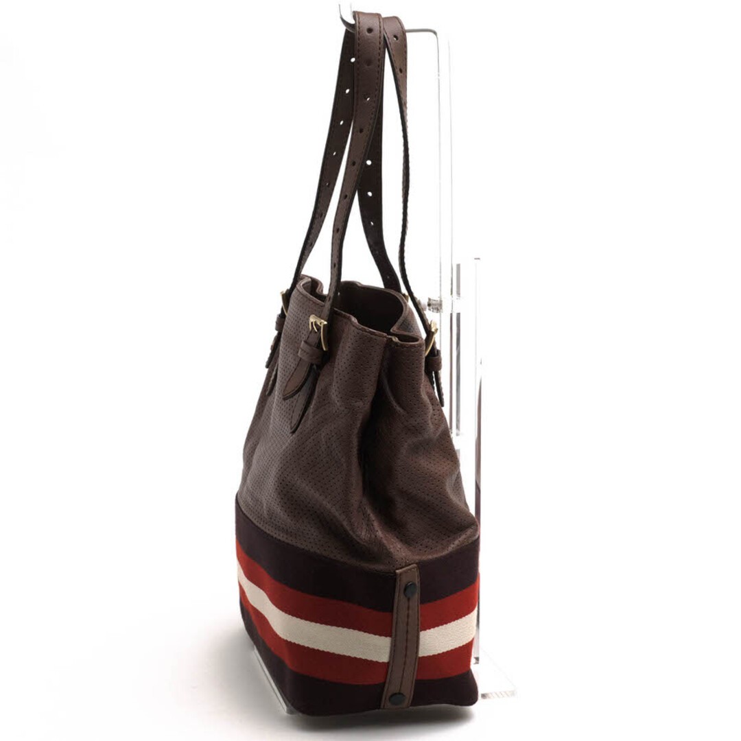 BALLY One-Shoulder Tote BagUDINE Bally Stripe Genuine punching leather30×25×4cm