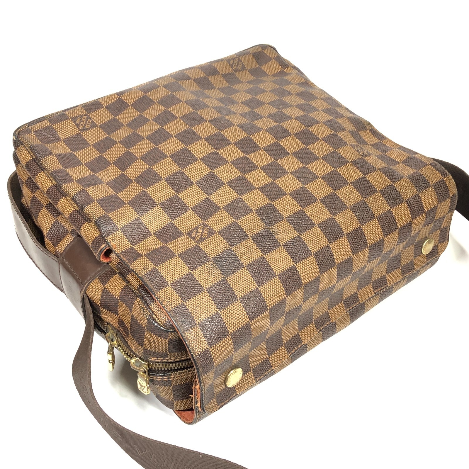 Auth Louis Vuitton Naviglio Shoulder Bag Damier Ebene Crossbody N45255 SR0095
