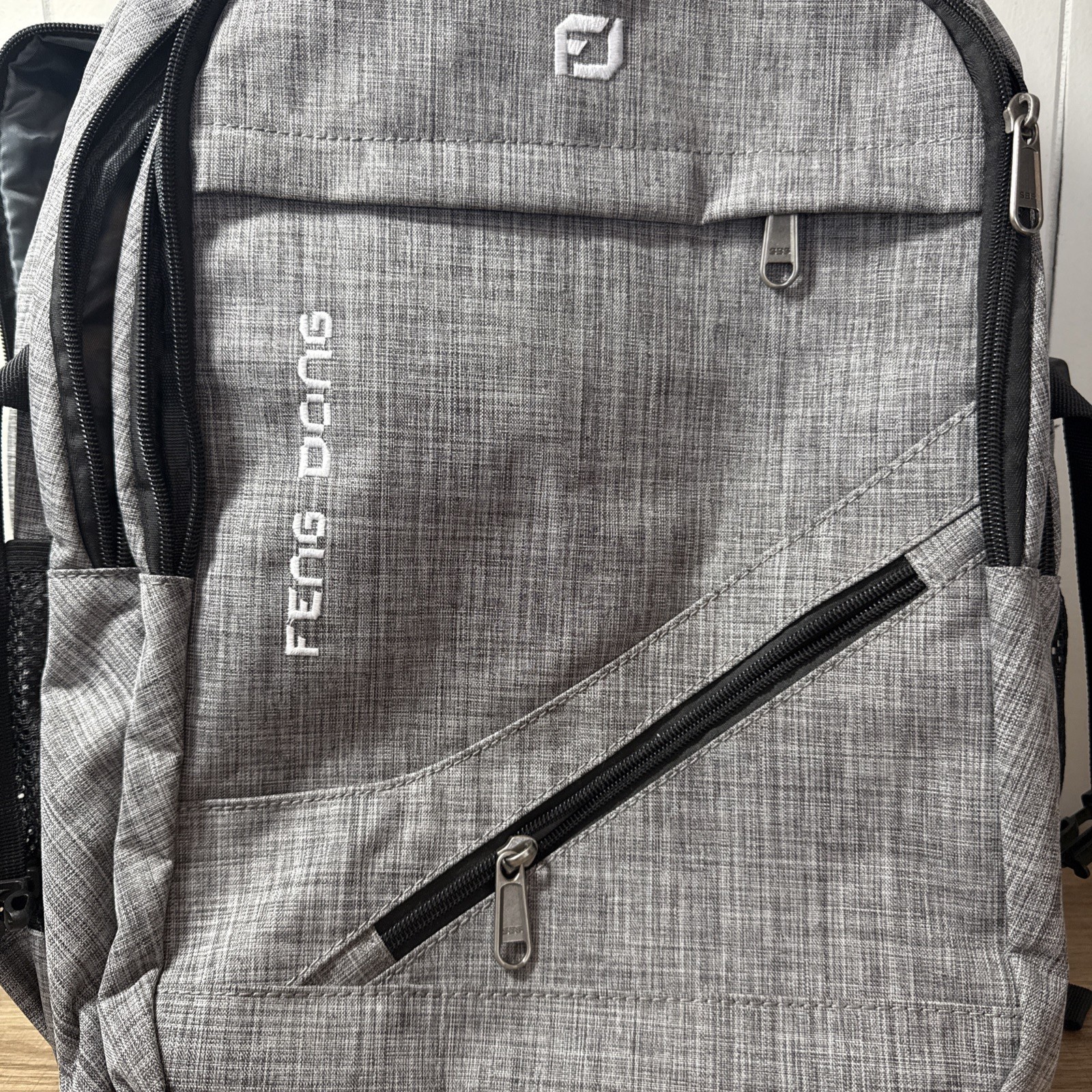Gray FENGDONG Durable Waterproof Travel Large Laptop Backpack 17.3 inch J5