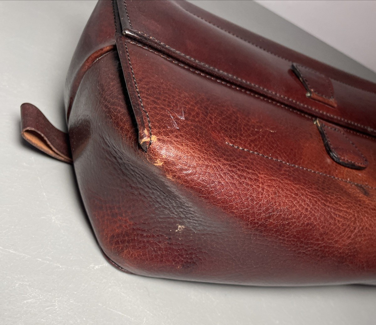Vintage Bosca UtiliKit Bag Leather Toiletry Travel Kit 10”