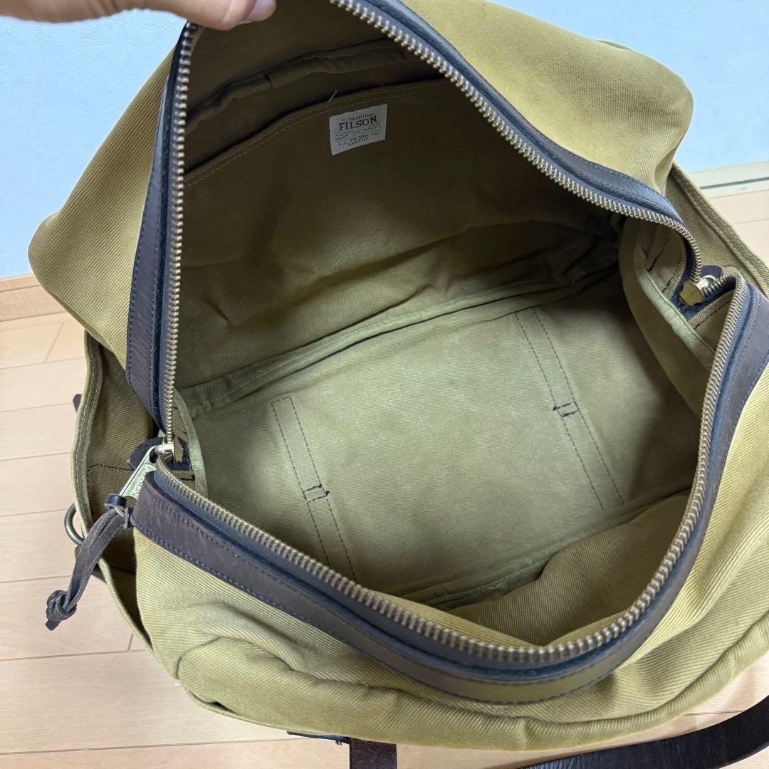 FILSON Canvas Leather Boston Bag 45cm Travel Duffel Used