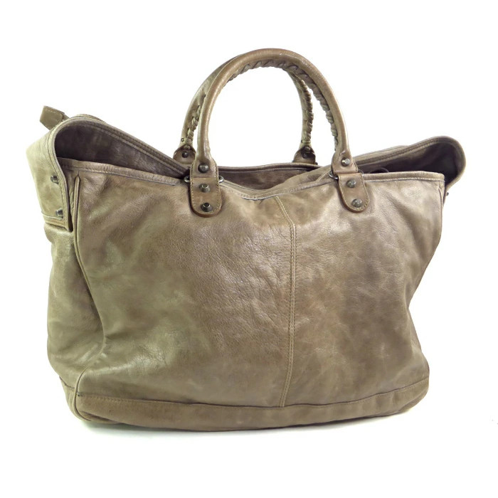 BALENCIAGA Classic Bridge Shoulder Bag 2way HandBag 223408 Charcoal Gray Used
