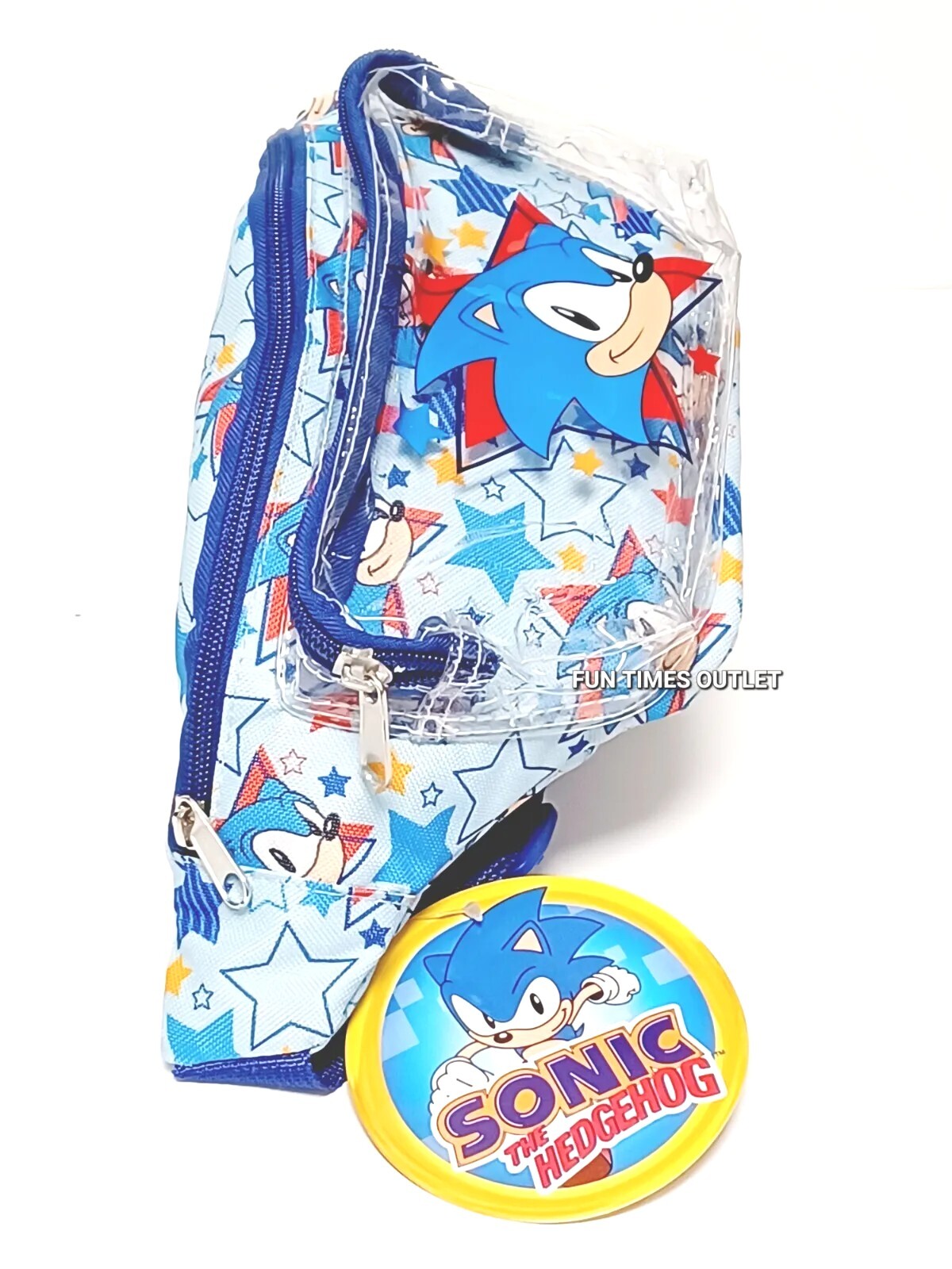 Sonic The Hedgehog Waist Fanny Pack Video Gamer Adjustable Carry All Bag Sega