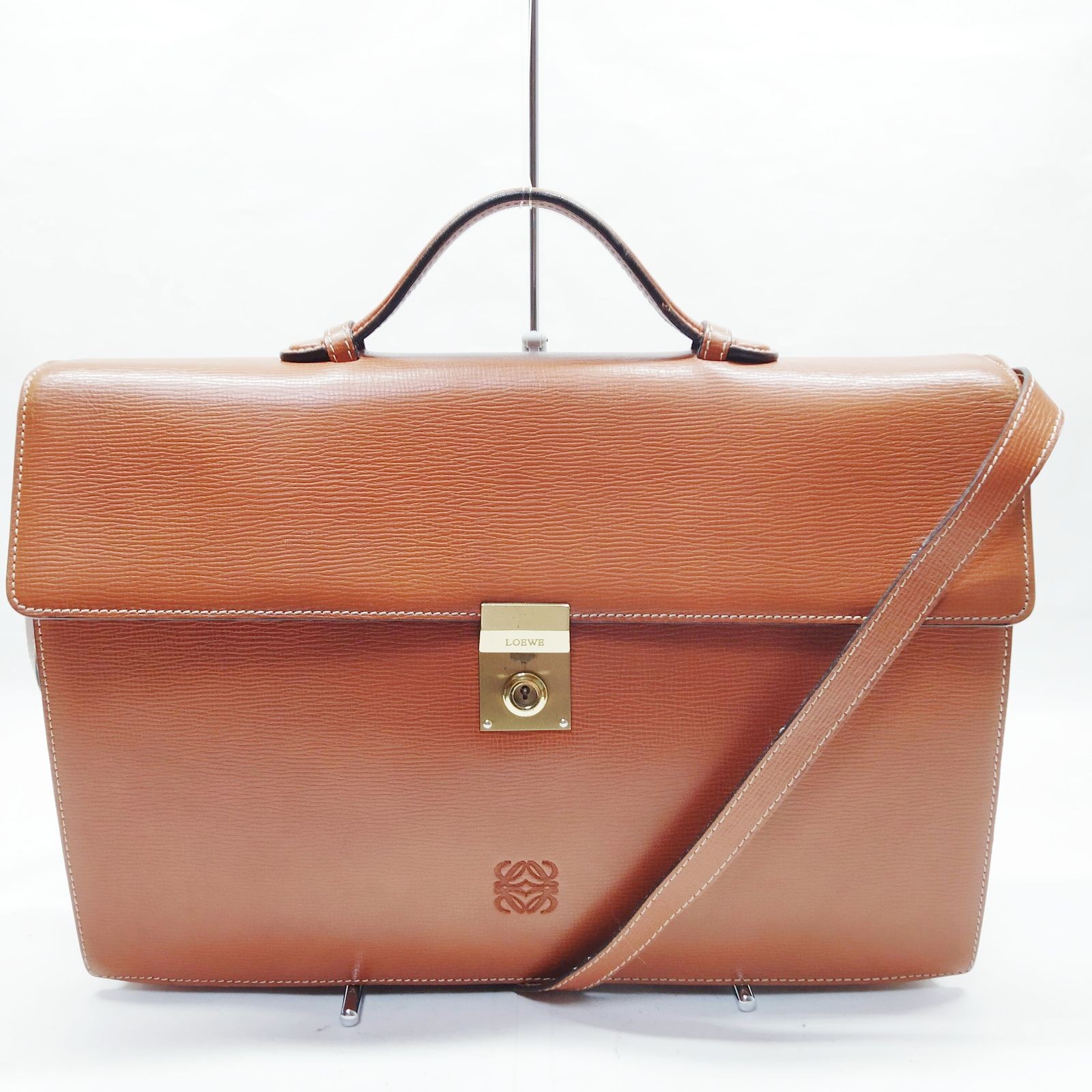 LOEWE Business Bag Brown Leather 3129779