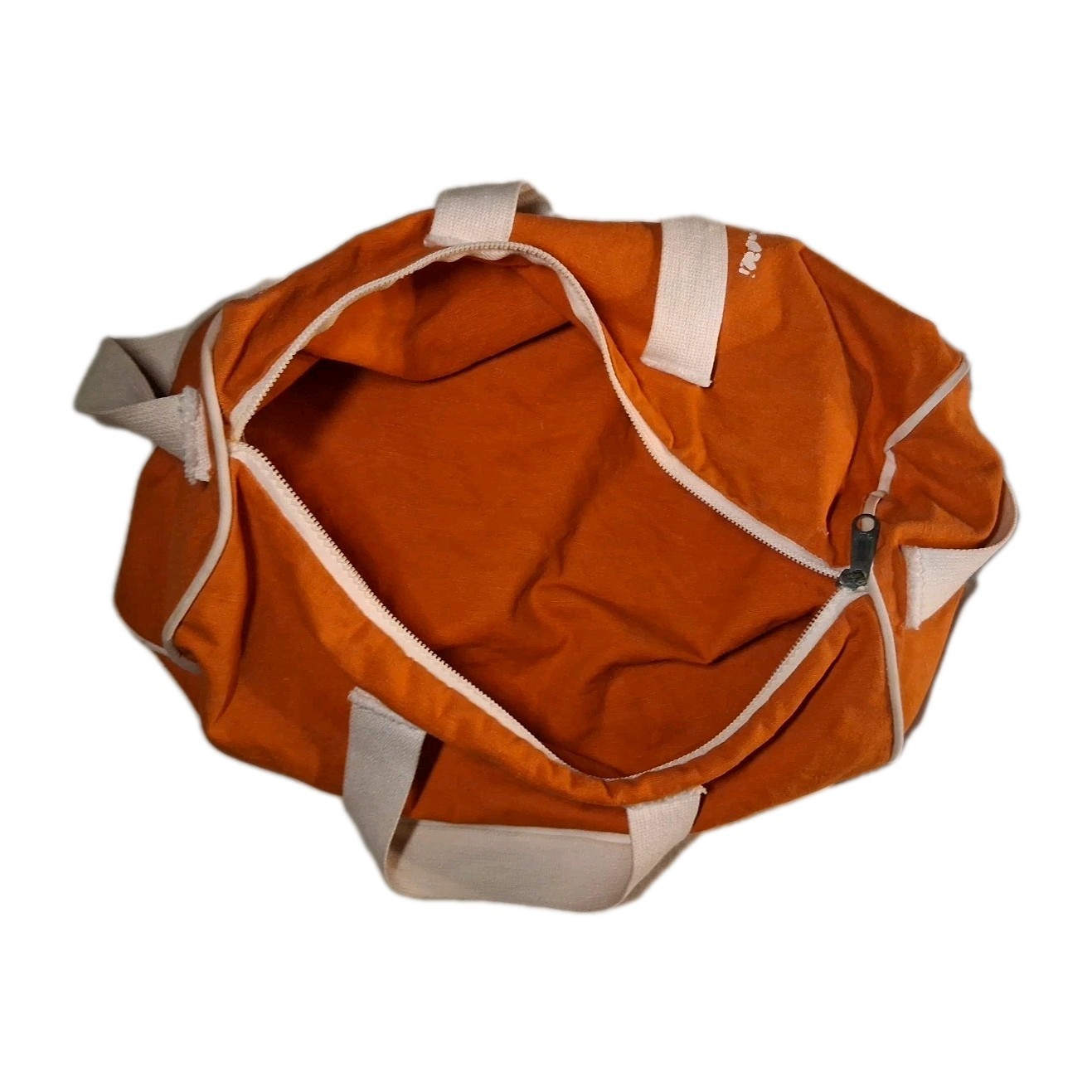 Wheaties Leisure Junior Vintage Orange Cotton Gym Bag 15″x8″x8″ Talon Zipper