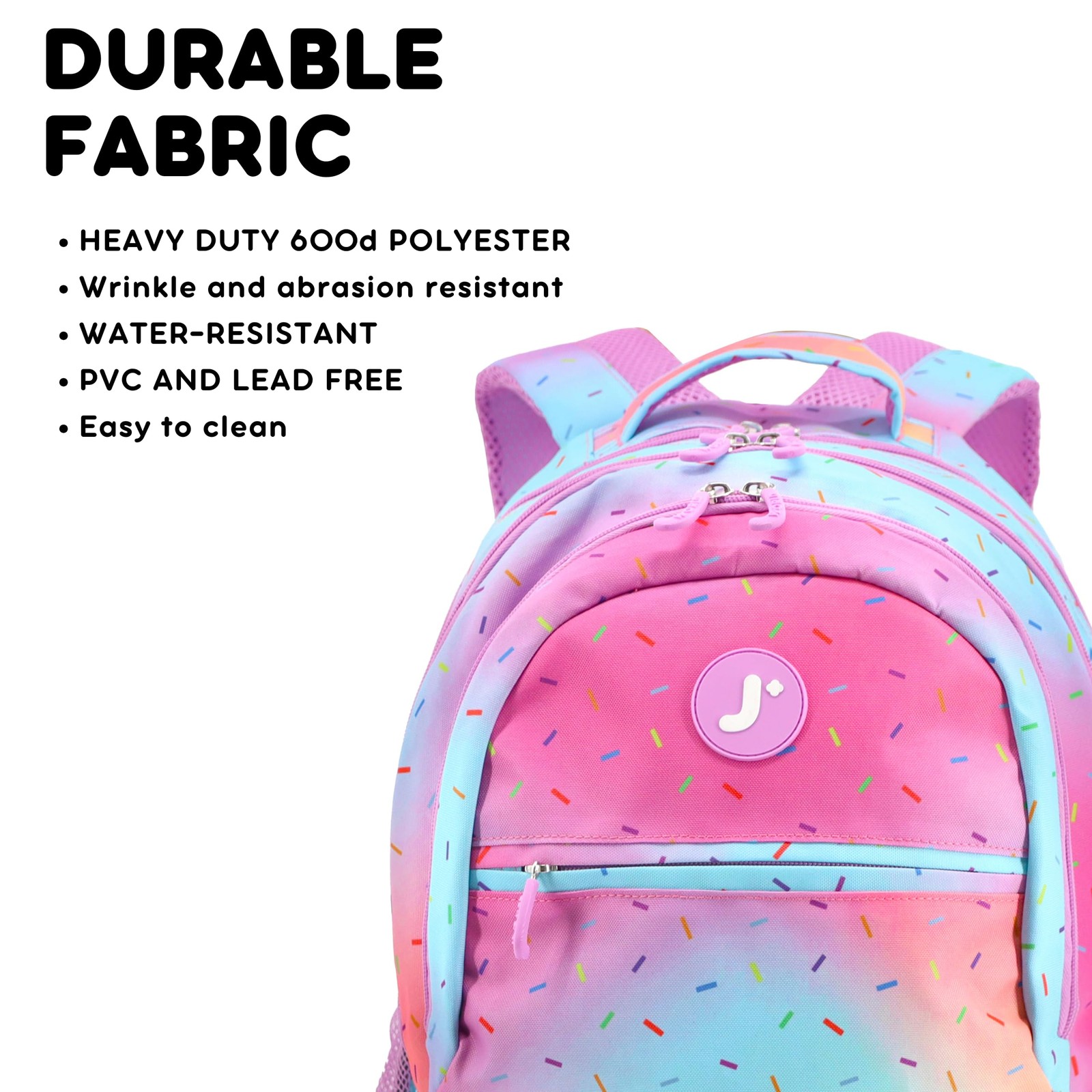 J World Cornelia Middle School Girls Backpack Women Laptop Bookbag Confetti