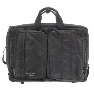 Manhattan Passage 3-Way Nylon Briefcase Black Mens Bag B Grade 11×5.5×17.5in