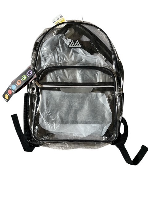 Large Transparent Backpack – Black NWT