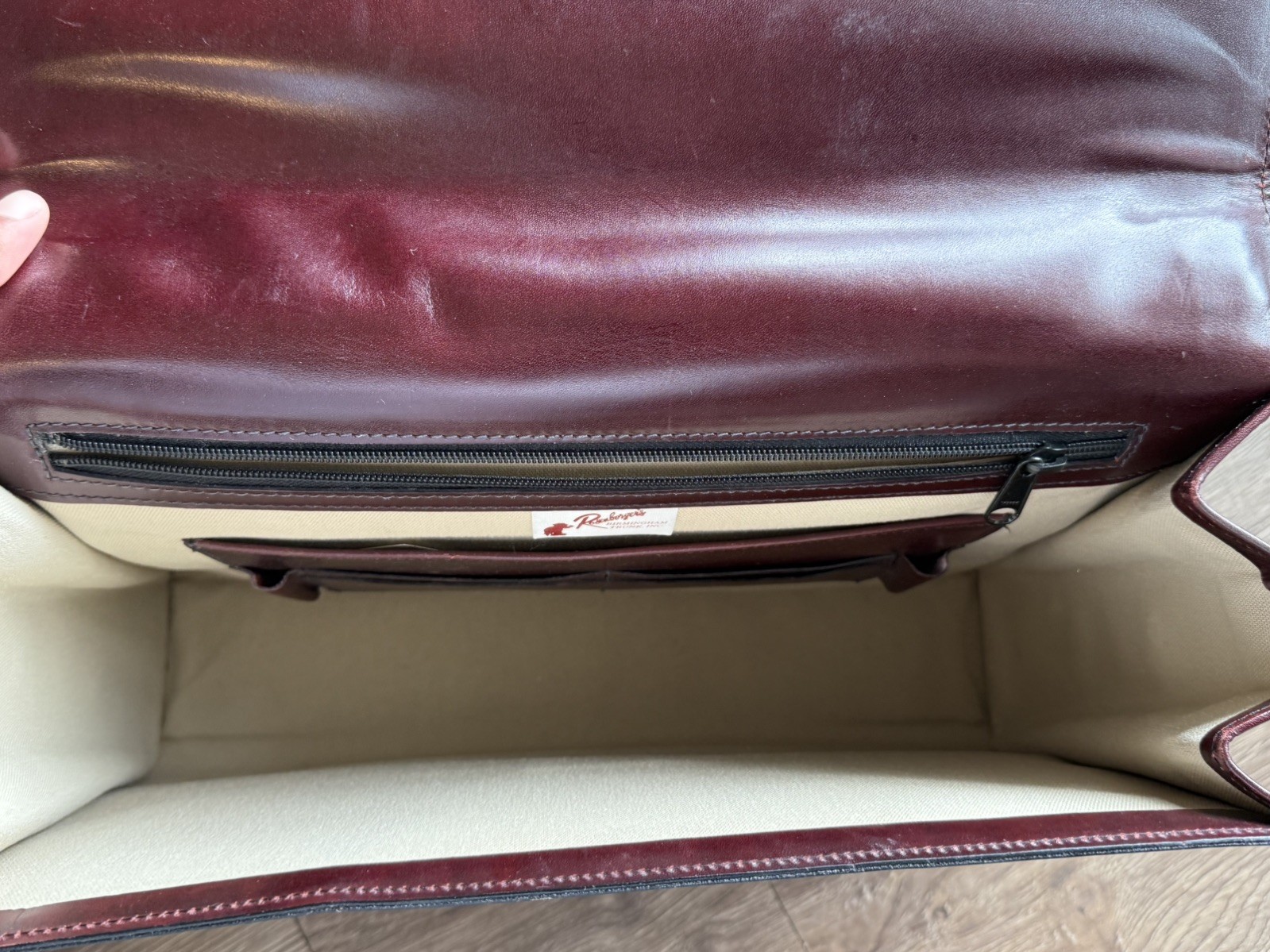 SCHLESINGER BROTHERS Cordovan Heavy Leather Briefcase / Lawyer Bag – USA