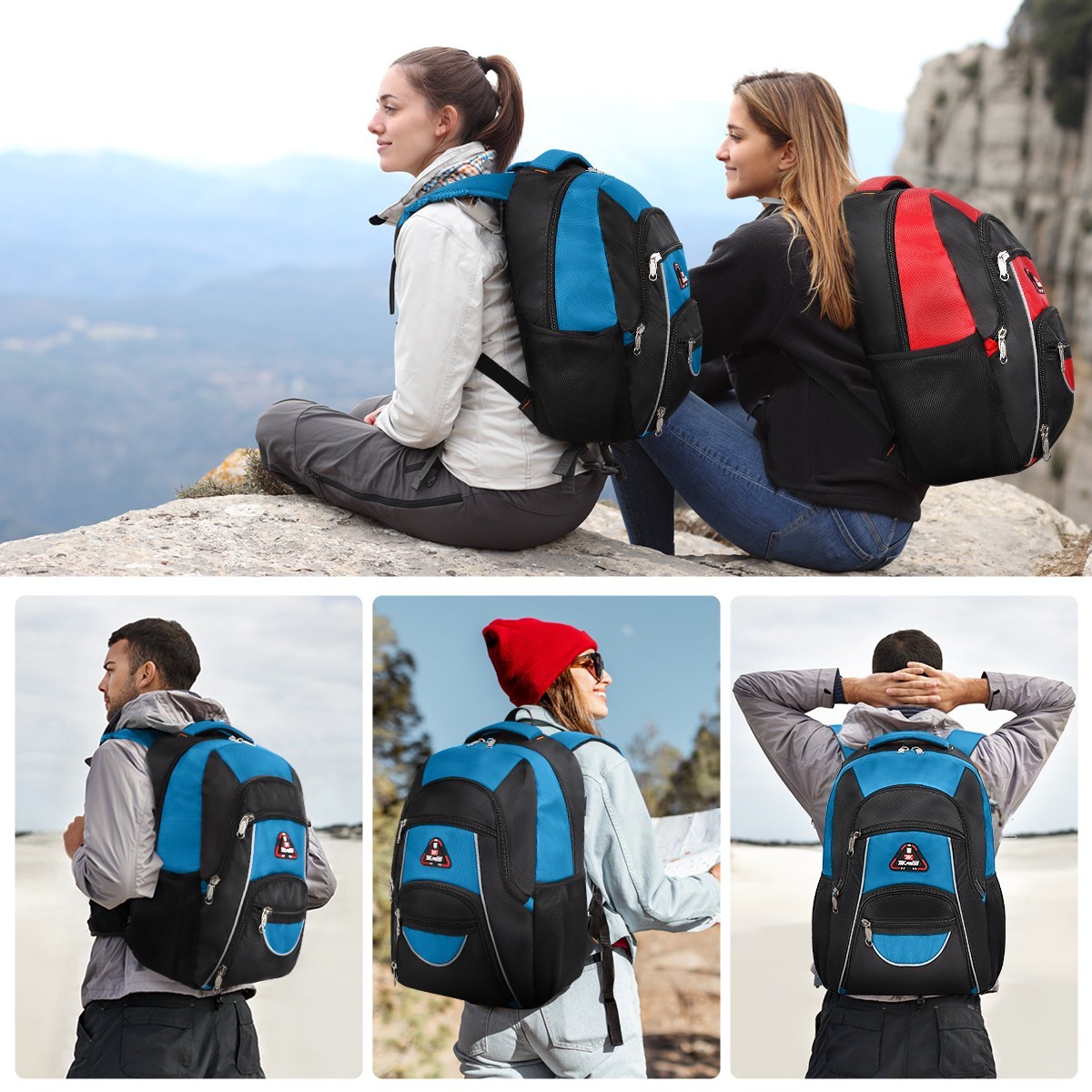 Extra Large Travel Backpack with Laptop Pocket Lightweight College School Bag