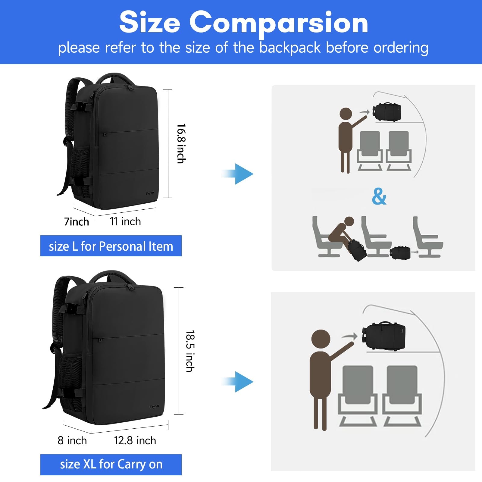 Mochila De Transporte Grande Aprobada Por Aerolíneas Para Viajes Hombres Laptop