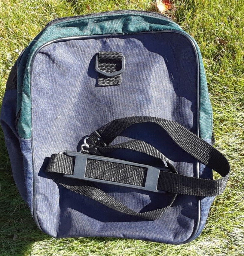 Trailmaker Equipment Duffle Bag Blue/Green 2 Pockets 19x11x10” Gym Bag Pre-owned