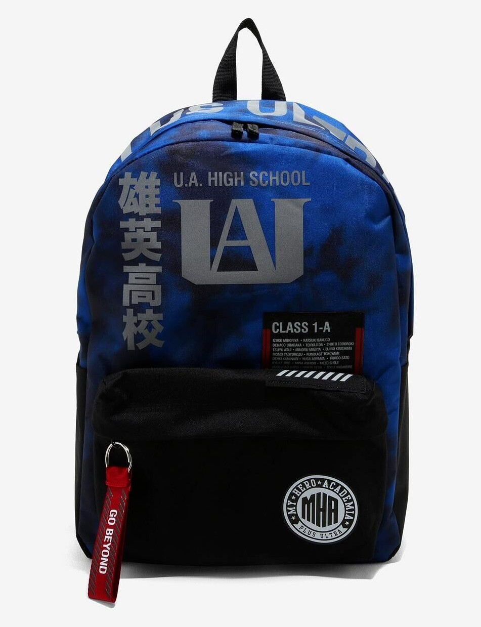 My Hero Academia backpack laptop bag U.A. High School anime Bioworld blue wash