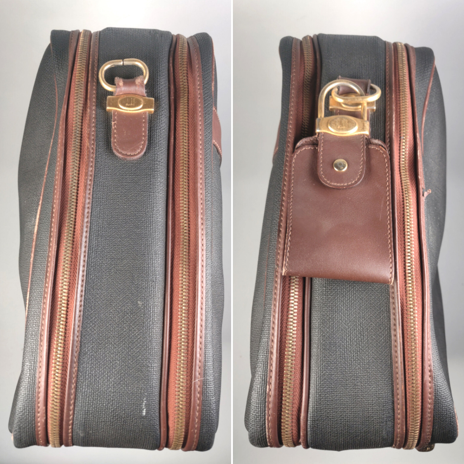 Vintage Dunhill PVC Briefcase Leather Trim Made in Italy 18″ x 12″ x6″